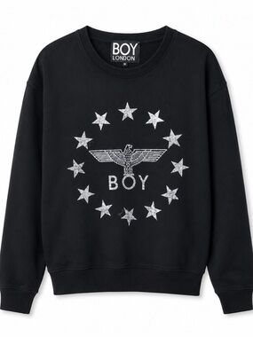BOY London Black Graphic Crewneck Sweatshirt